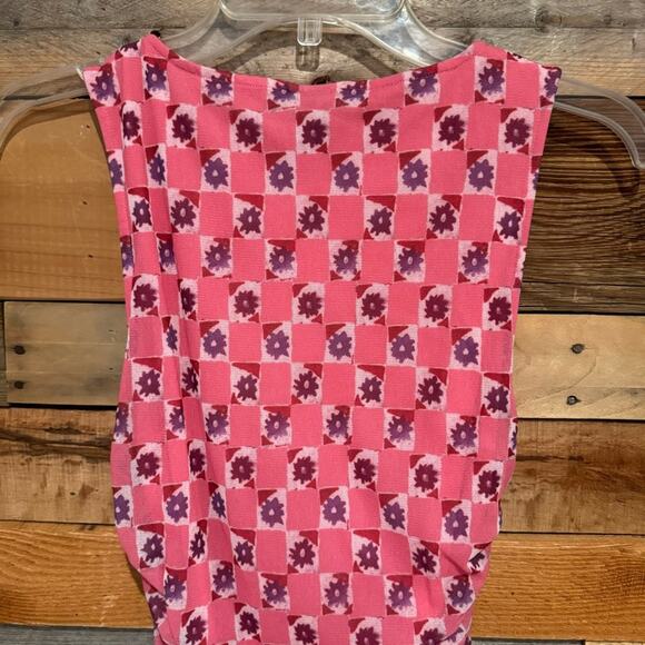 NWT UO Urban Outfitters Austin Ruched Mesh DressY2K Mini Floral Pink Size S - Picture 14 of 16